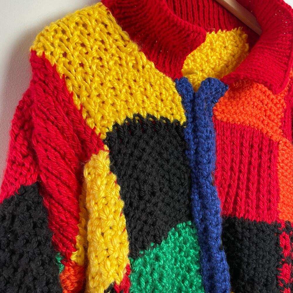 Patchwork Chunky Handknit Harry Styles Cardigan J… - image 2